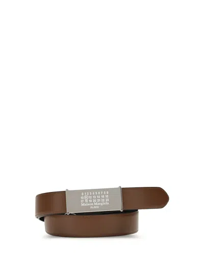 Maison Margiela Numeric Reversible Belt In Brown
