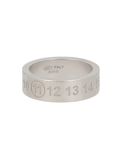 Maison Margiela Grey Brass Ring In Metallic