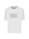 Maison Margiela Neutrals Scattered Numbers Rectangular Cotton T-shirt In Gray