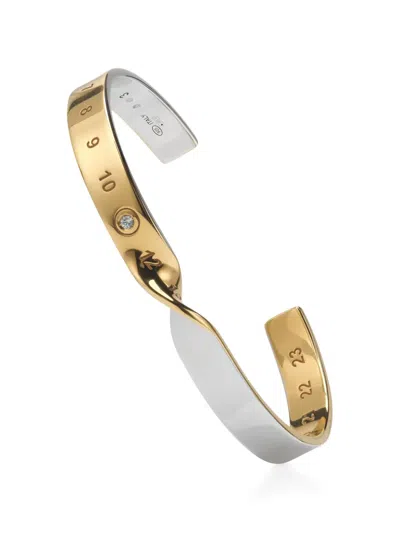 Maison Margiela Numeric Twisted Bracelet In Gold