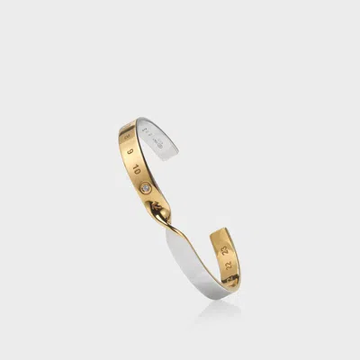 Maison Margiela Numeric Twisted Diamond Cuff Bracelet Unisex Gold