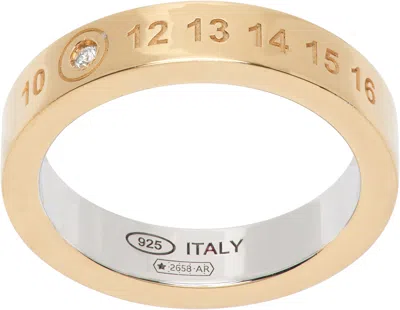 Maison Margiela Numerical Diamond Ring In Gold