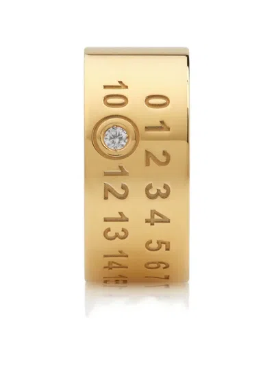 Maison Margiela Numerical Diamond Ring In Gold