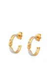 Maison Margiela Numerical Hoop Earrings With Diamond Accessories In Gold