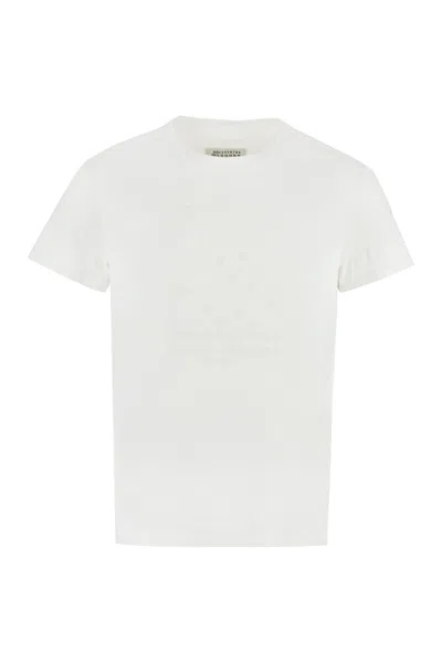 Maison Margiela Numerical Logo Cotton T-shirt For Men In White
