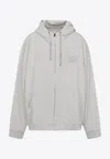 Maison Margiela Numerical Logo Hooded Sweatshirt In White