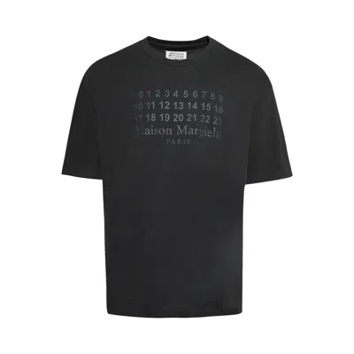 Pre-owned Maison Margiela Numerical Logo T-shirt 'washed Black' | Men's Size Xl