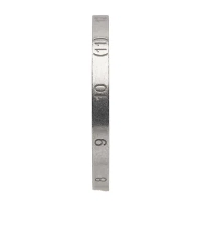 Maison Margiela Numerical Motif Ring In Gray