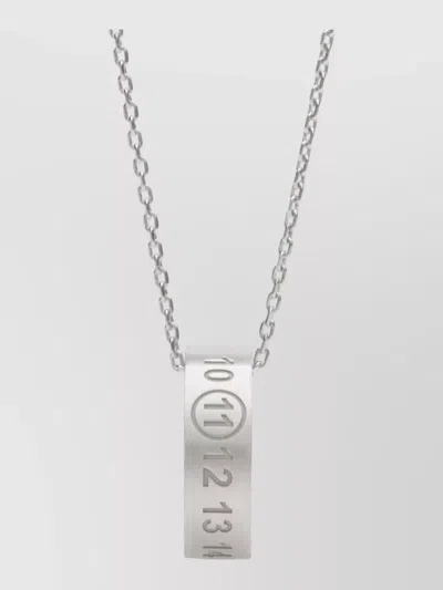Maison Margiela Silver Ring Pendant Necklace