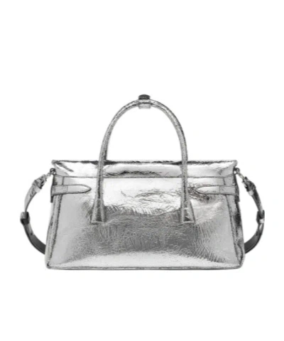 Maison Margiela Numerical-patch Tote Bag In Metallic