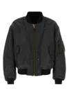 Maison Margiela Nylon Blend Bomber Jacket With Polyester Lining In Black