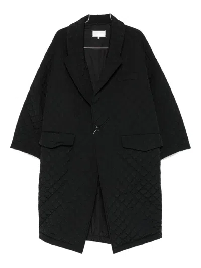 Maison Margiela Nylon Coat In Black