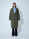 Maison Margiela Nylon Quilted  Coat In Green
