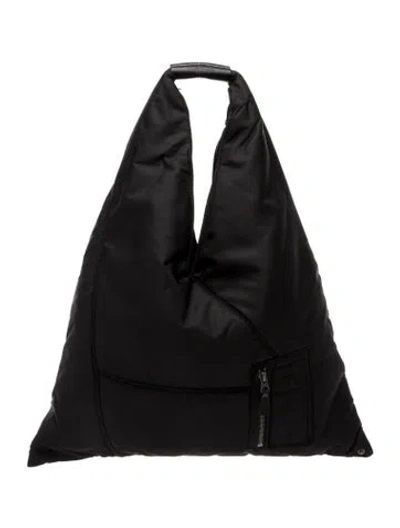 Pre-owned Maison Margiela Nylon Top Handle Bag In Black