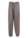Maison Margiela Nylon Trousers With Drawstring Waist In Brown
