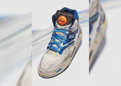 Pre-owned Maison Margiela O1w1db10324 Mm X Reebok Tz Pump Deadstock In Blue/ White Shoes In Blue/white
