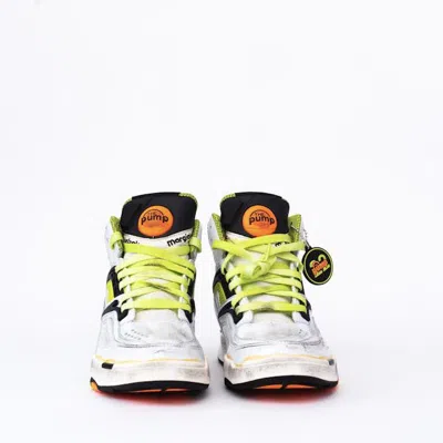 Pre-owned Maison Margiela O1w1db10324 Mm X Reebok Tz Pump Deadstock In Yellow/ White Shoes In Yellow/white