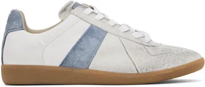Maison Margiela White And Light Blue Replica Sneakers