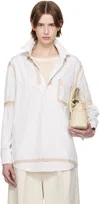 Maison Margiela Off-white Contrast Trim Shirt In 101 White