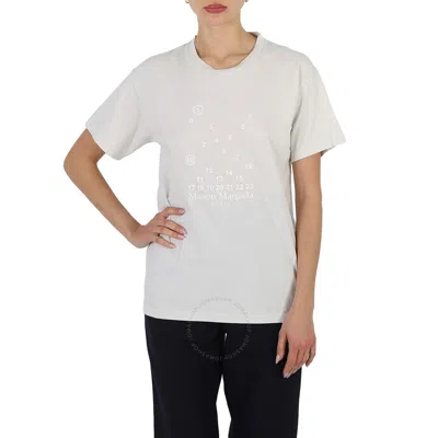 Maison Margiela Off White Numeric Logo Print Four- Stitch T-shirt