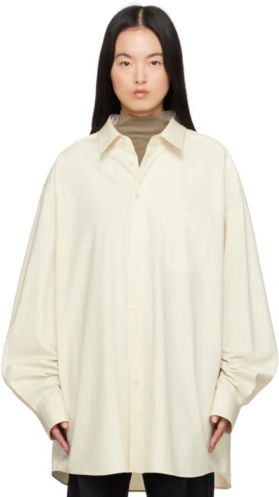Maison Margiela Off-white Oversized Shirt In 102 Off White