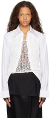 Maison Margiela Off-white Sheer Tank Top In 101 Off White