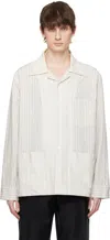Maison Margiela Camicia In Cotone Ricamato Uomo In 961 Ecru