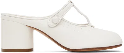 Maison Margiela Off-white Tabi Mary Jane 60 Mules In T1006 Marshmallow