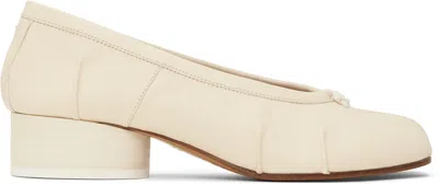 MAISON MARGIELA OFF-WHITE TABI NEW BALLERINA HEELS