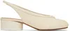 Maison Margiela Off-white Tabi New Ballerina Slingback Heels In T1003 White