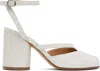 Maison Margiela Off-white Tabi Pump Sandal Heels In T8041 White Sand