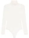 Maison Margiela High-neck Sheer Bodysuit In White