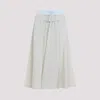 Maison Margiela Viscose Midi Skirt With Contrasting Waistband