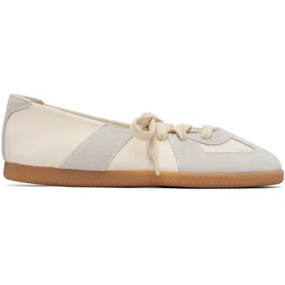 Maison Margiela Replica Suede-trimmed Leather Sneakers In Neutral