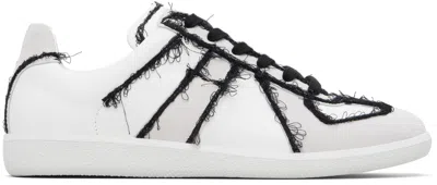 Maison Margiela Off-white Replica Embroidery Sneakers In Multi