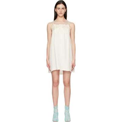 Maison Margiela Off-white Taped Slip Minidress