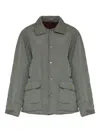 Maison Margiela Olive Green Jacket With Buttons  In Gray