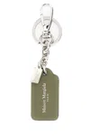 Maison Margiela Olive Green Leather Keyring In Green
