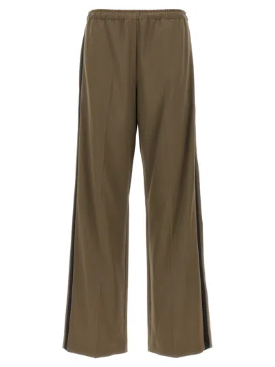 Maison Margiela Olive Satin Band Pants
