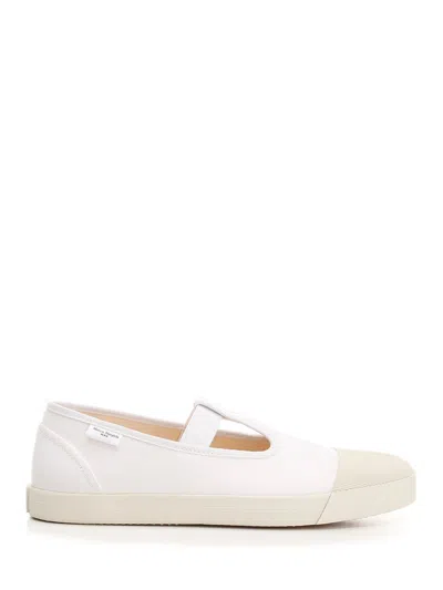 Maison Margiela On The Deck Tabi Mary Jane Sneakers In White