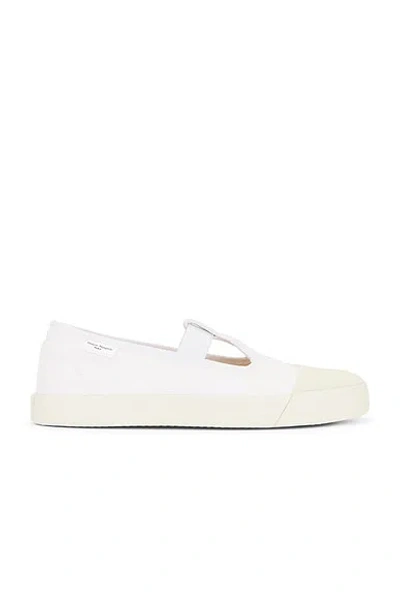 Maison Margiela Tabi Deck Sneakers With In Ha White Mat Bianchetto