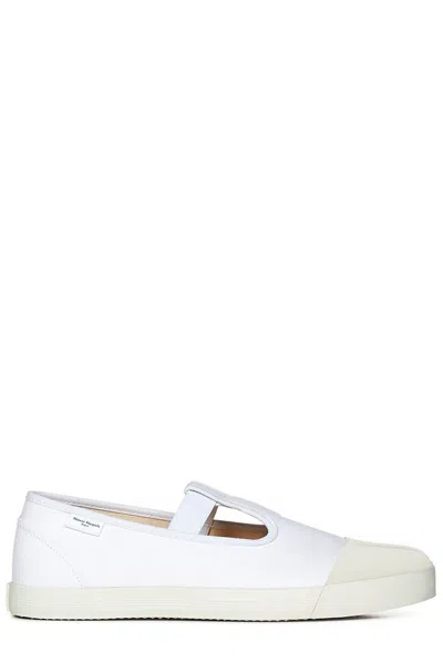 Maison Margiela On The Deck Tabi Canvas Pumps In White