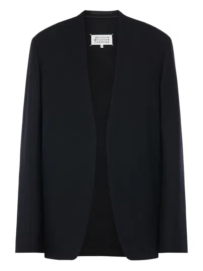Maison Margiela Blazer Jacket Long Sleeves Notched Lapels Stitching In Black