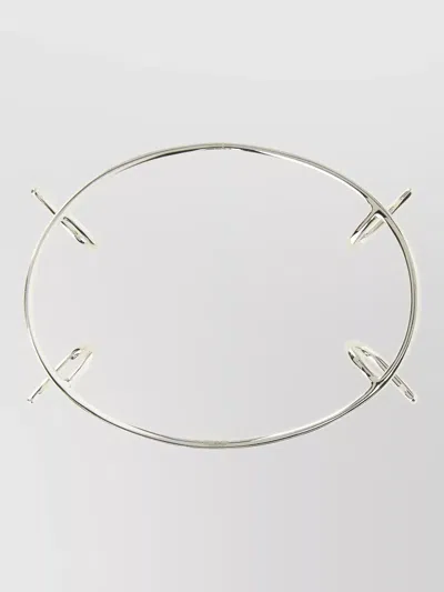 Maison Margiela Open Design Bracelet Polished Finish Detail In Transparent