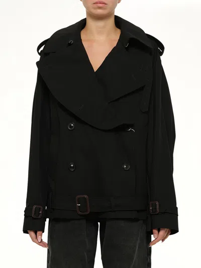 Maison Margiela Open Neck Trench Jacket In Multi