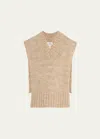 Maison Margiela Open Side Alpaca-blend Sweater Vest In Lightbrow