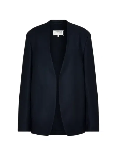 Maison Margiela Tailored Jacket Featuring Practical Pocket Detailing In Blue