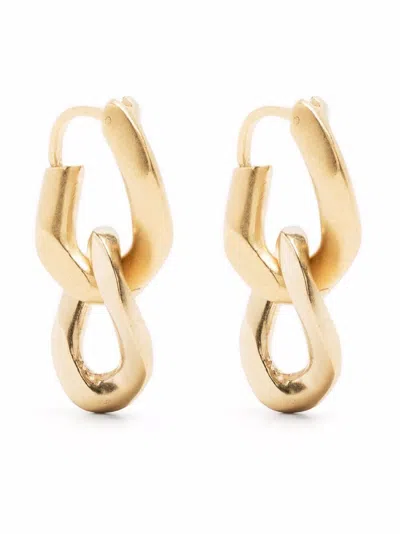 Maison Margiela Chain-link Earrings In Grey