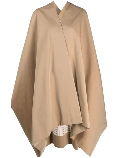 Maison Margiela Layered Draped Cape In Neutrals