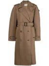 Maison Margiela Double-breasted Trench Coat In Brown